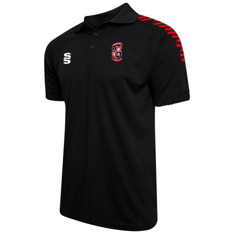Laund Hill AFC - Dual Solid Colour Polo Shirt - Black - Unisex Fit